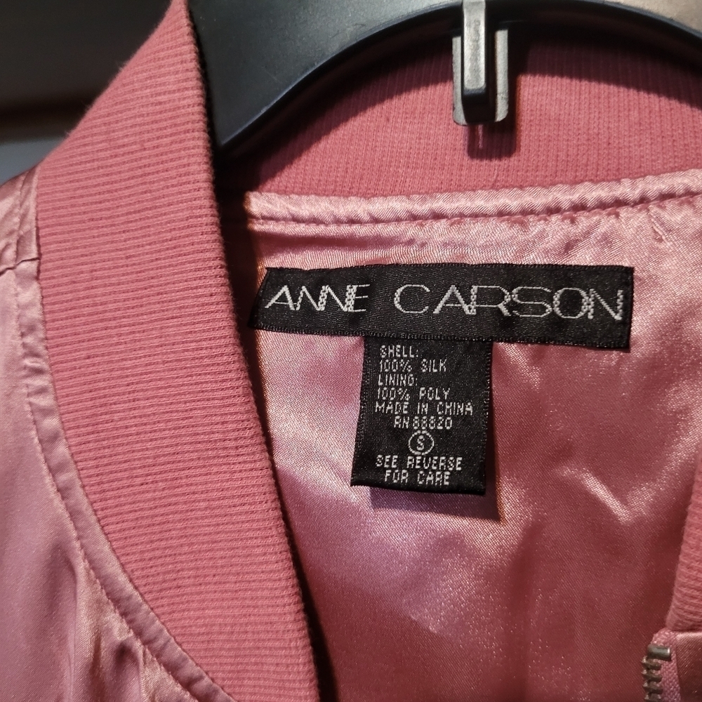Anne Carson silk bomber jacket. Women's small - Picture 2 of 5